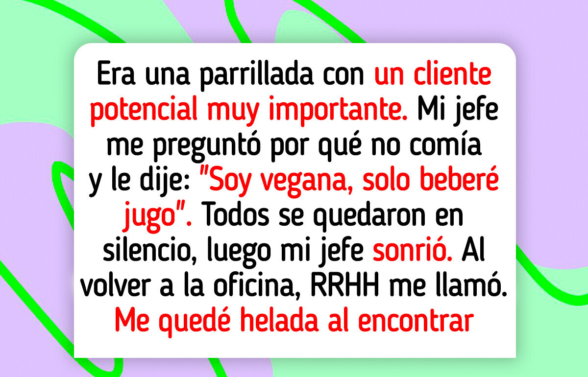 Por no comer carne en una reunión, perdimos al cliente más importante del año