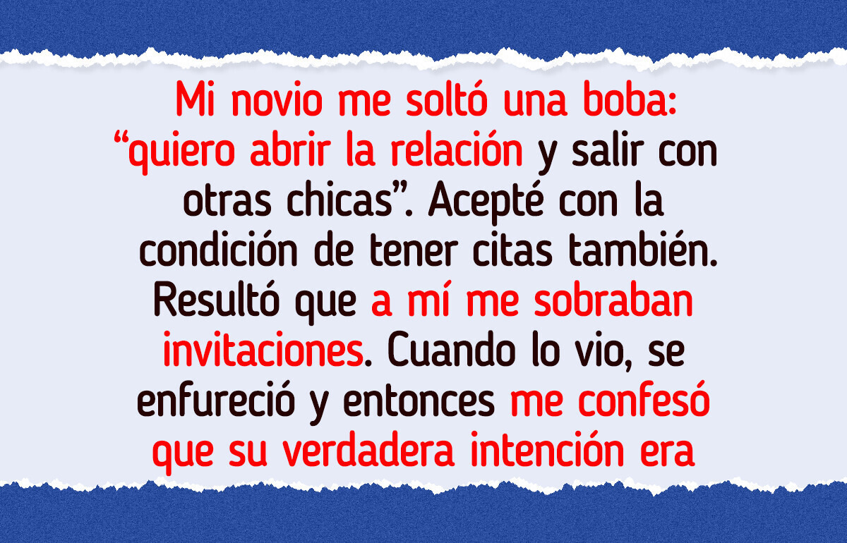 Mi novio propuso una relación abierta y ahora quiere cambiar porque él perdía