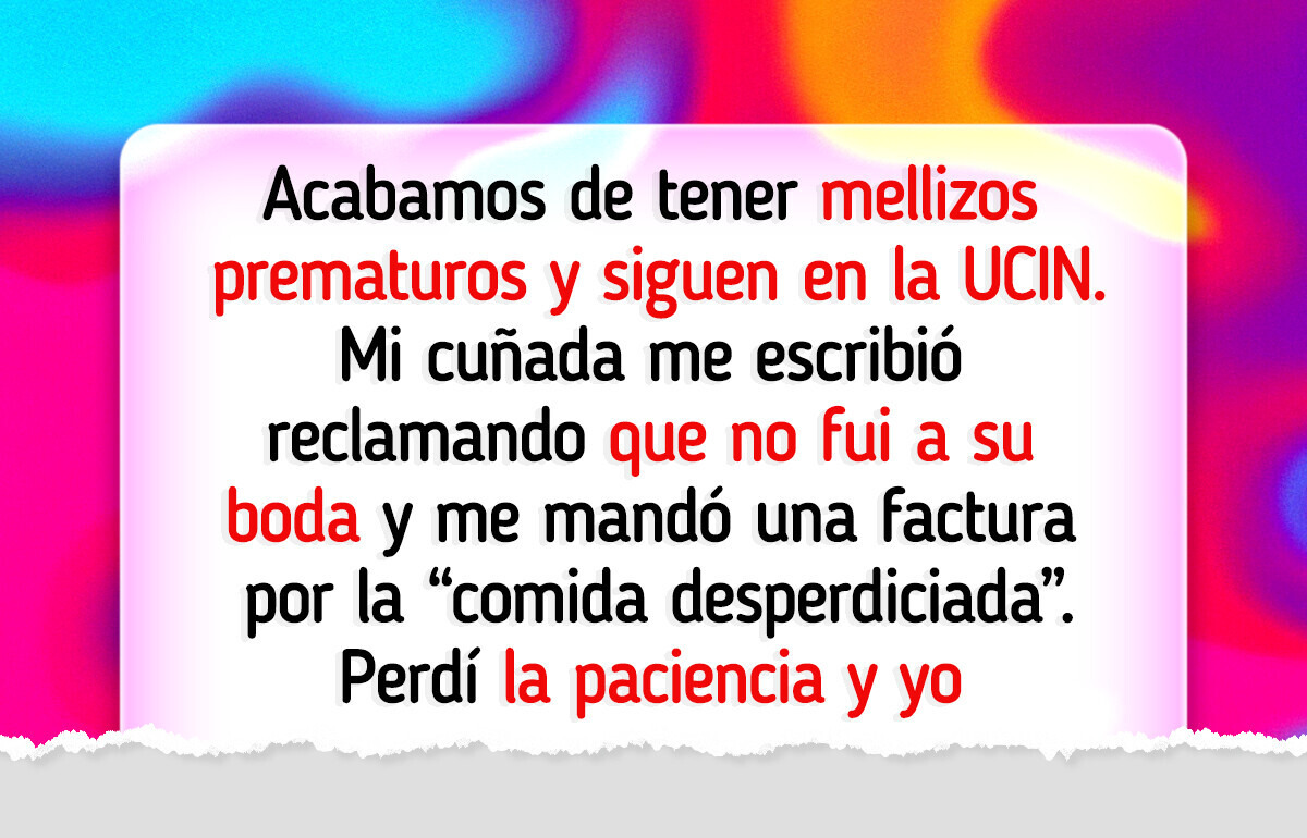 Falté a la boda por mis hijos enfermos, y mi cuñada me cobró por la comida Falté a la boda por mis hijos enfermos, y mi cuñada me cobró por la comida