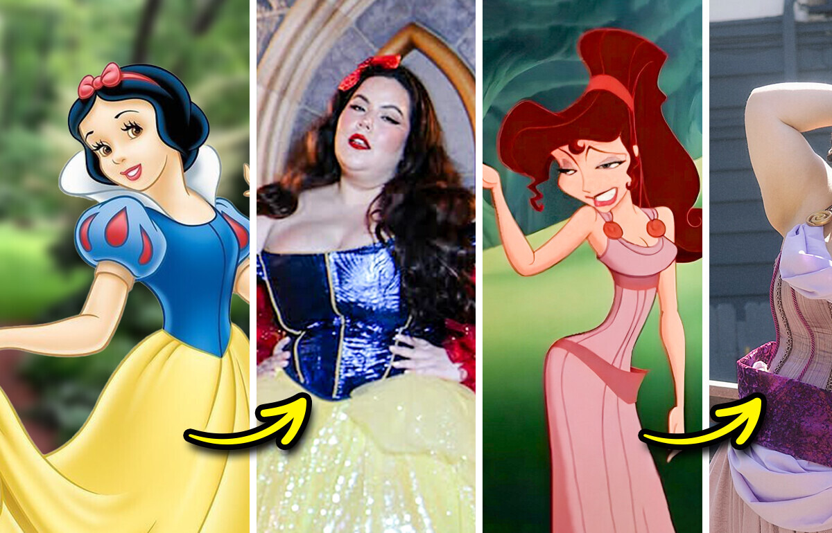 Diseñadora de tallas grandes transforma personajes de Disney en versiones que celebran cuerpos reales