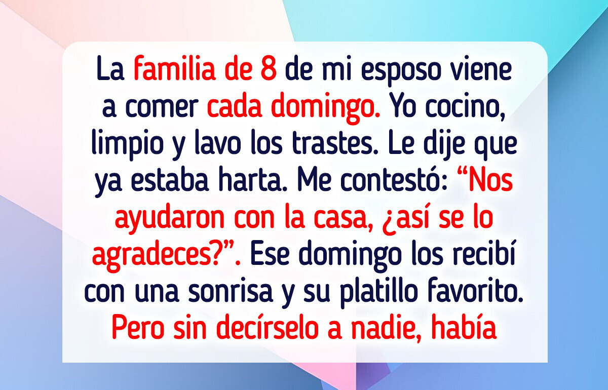 Se cansó de cocinar y convirtió el almuerzo familiar en una escena de película de terror