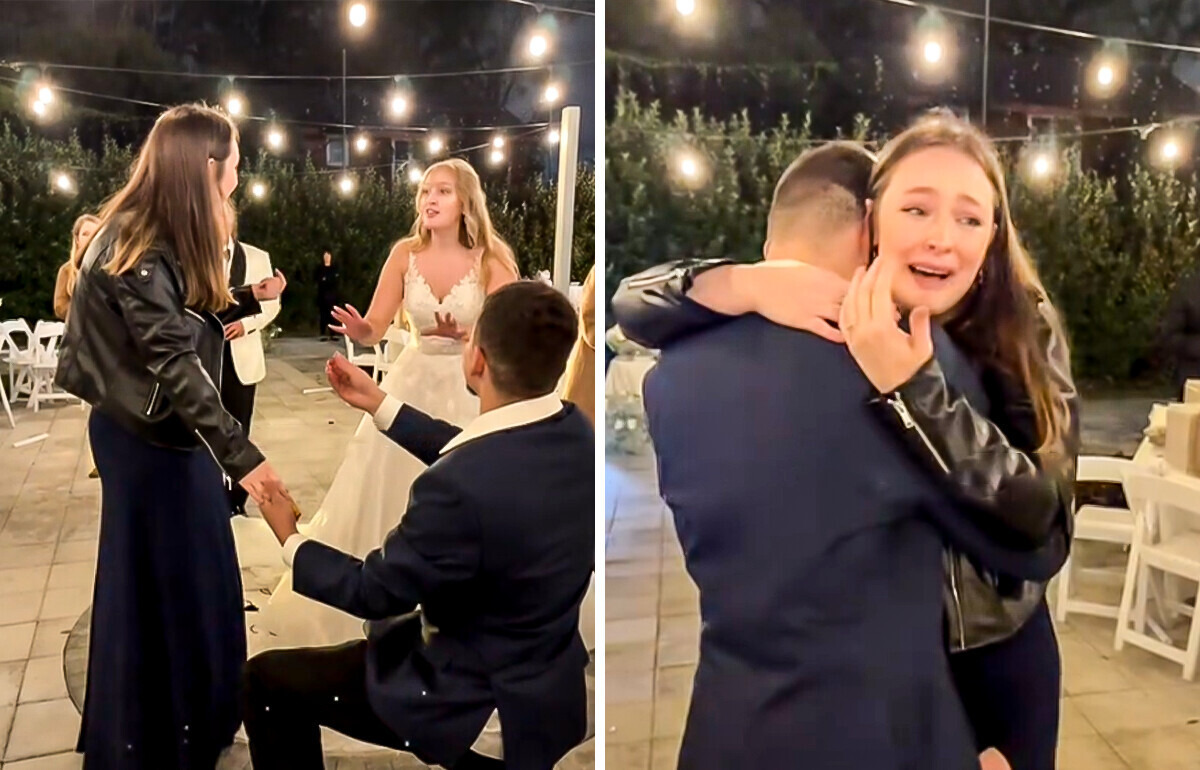 Pidió la mano de su pareja en plena boda ajena…y las redes no se quedaron calladas