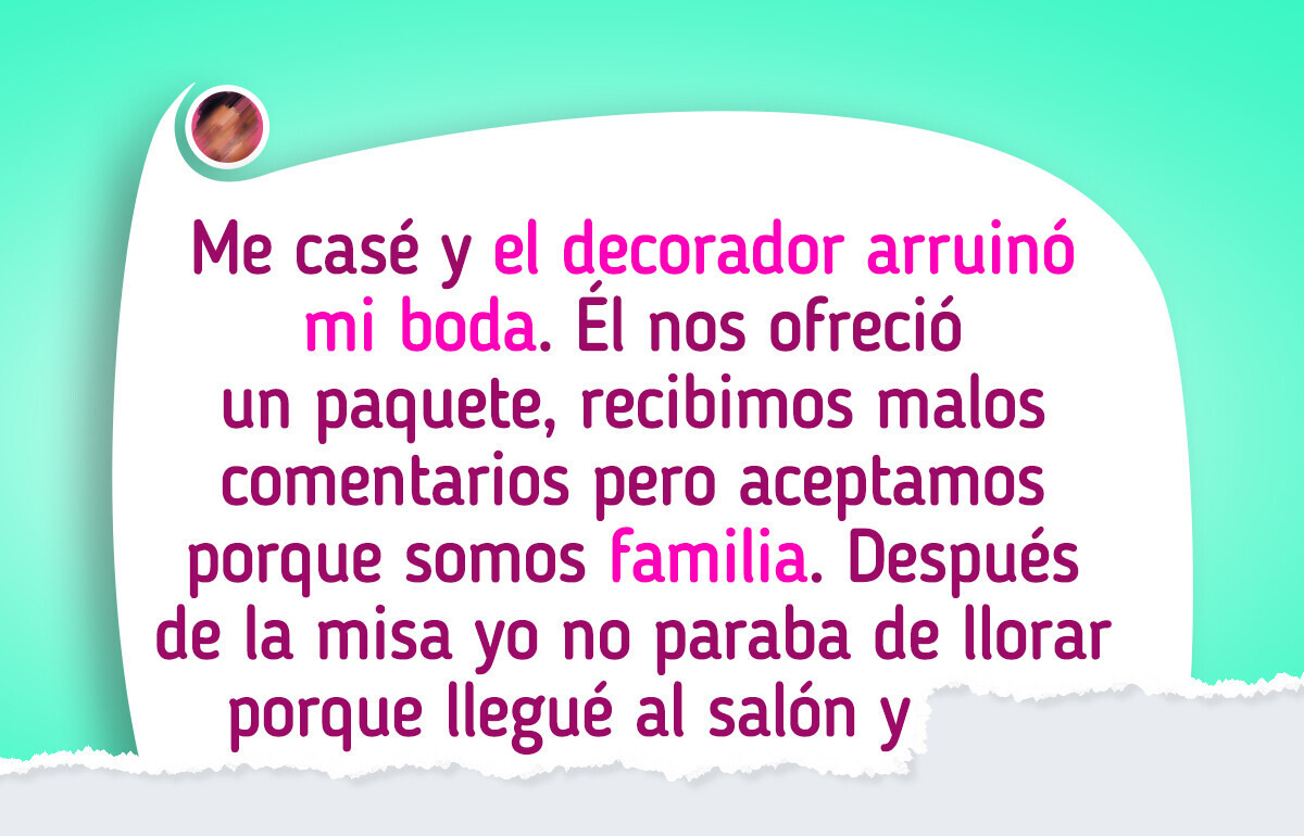 Contraté a mi primo para decorar mi boda y después de arruinarlo todo, ahora él se victimiza Contraté a mi primo para decorar mi boda y después de arruinarlo todo, ahora él se victimiza