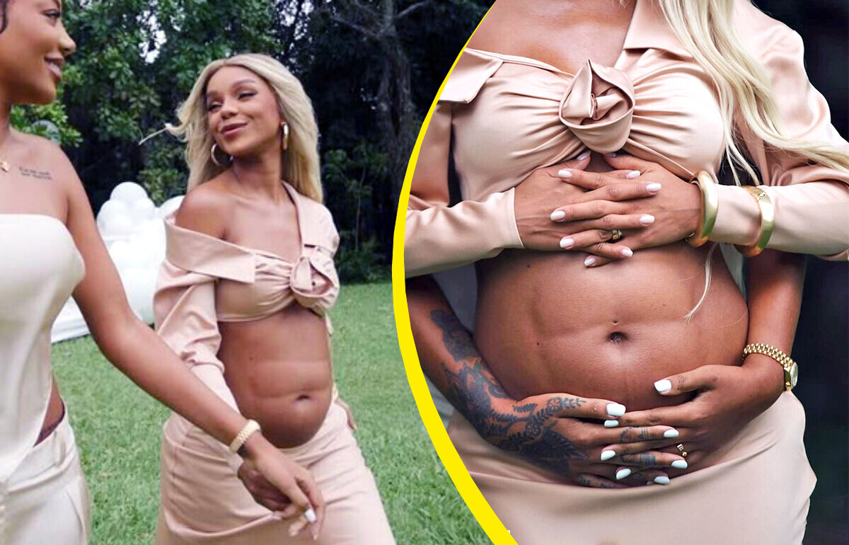 Una mujer increíble y sus fotos de embarazo desconciertan por un detalle único
