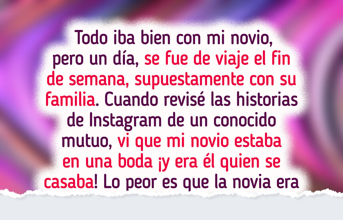 Mi pareja llevaba una doble vida a mis espaldas y me enteré cuando lo vi casándose Mi pareja llevaba una doble vida a mis espaldas y me enteré cuando lo vi casándose