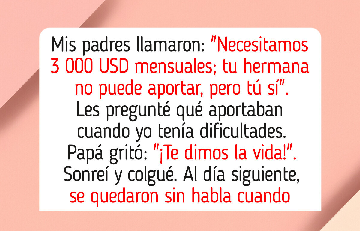 “No soy su cajero automático”: Puso límites financieros a su familia y la reacción de ellos se volvió una lección de vida
