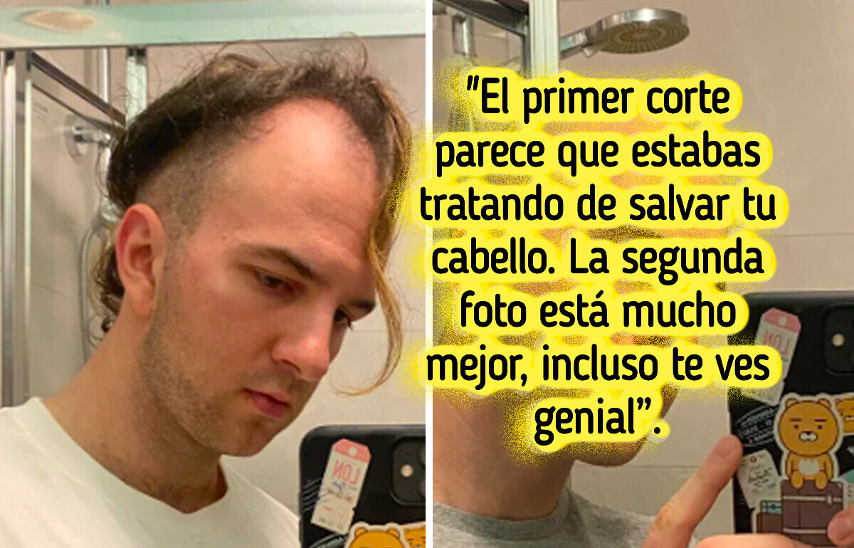 Antes y después de 17 hombres que dejaron todo en manos del peluquero