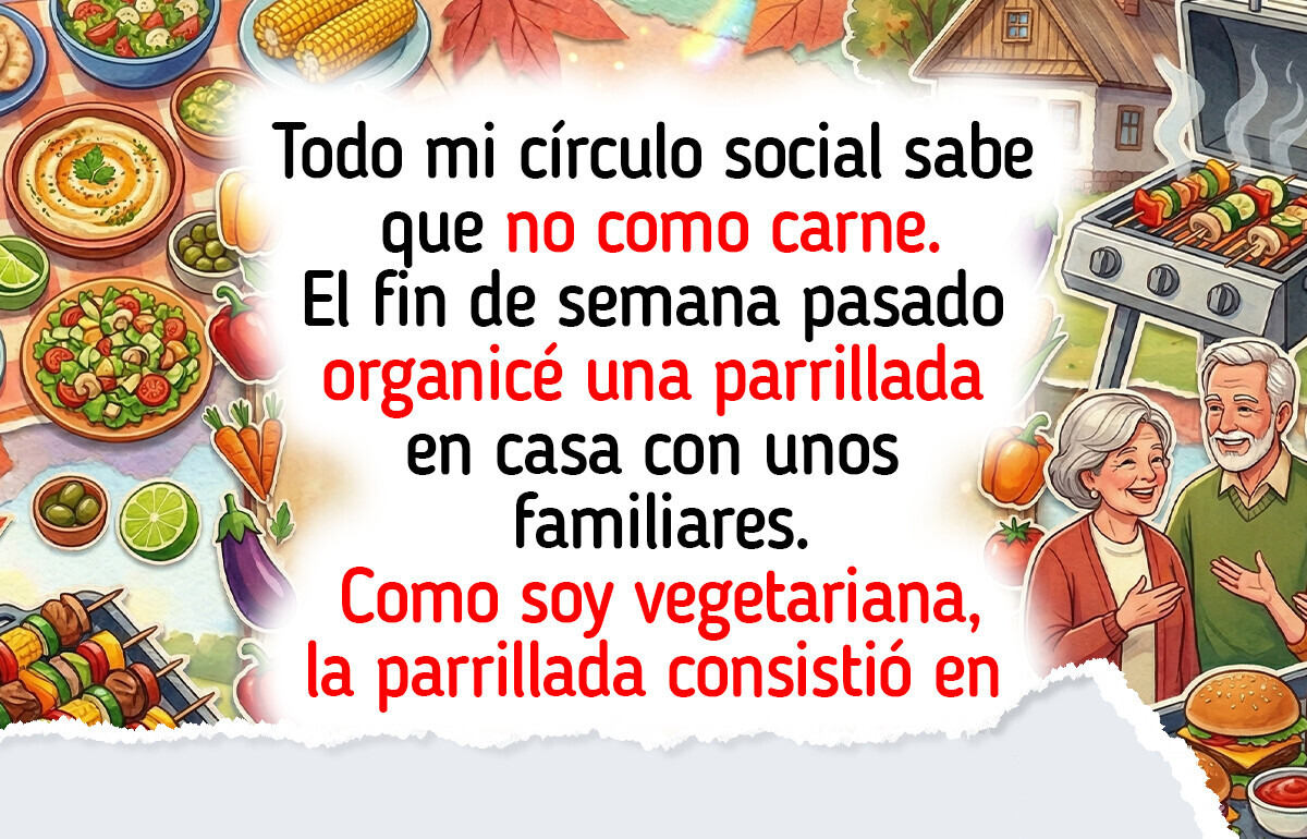 Me niego a comprar carne para mis invitados, soy vegetariana y lo saben