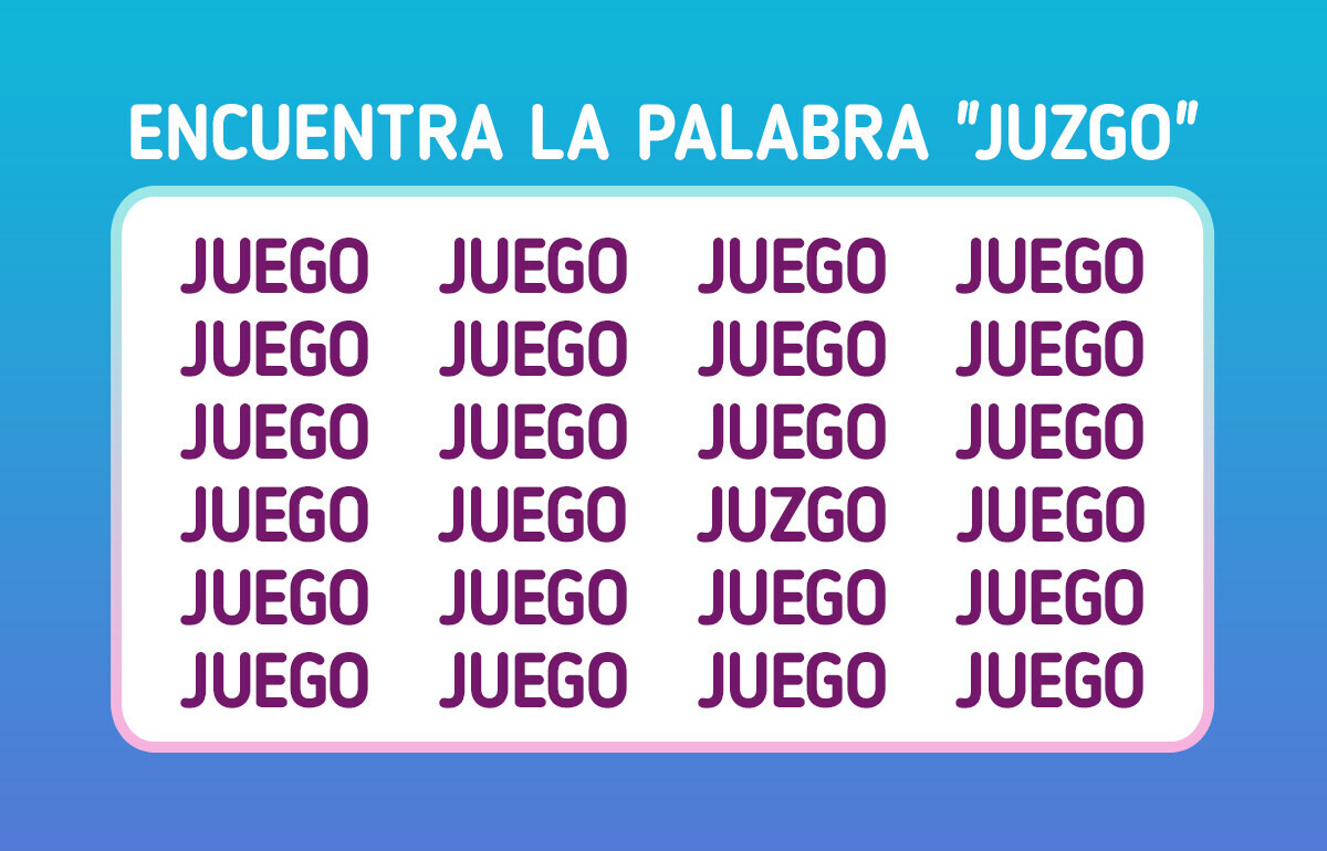 Encuentra la palabra oculta en 7 segundos y pon aprueba tu agudeza visual Encuentra la palabra oculta en 7 segundos y pon aprueba tu agudeza visual