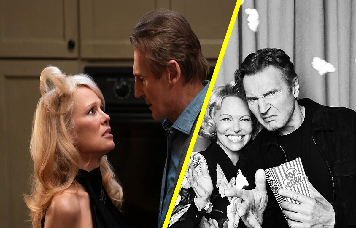 Liam Neeson y Pamela Anderson despiertan sonrisas por el lazo sincero que los une
