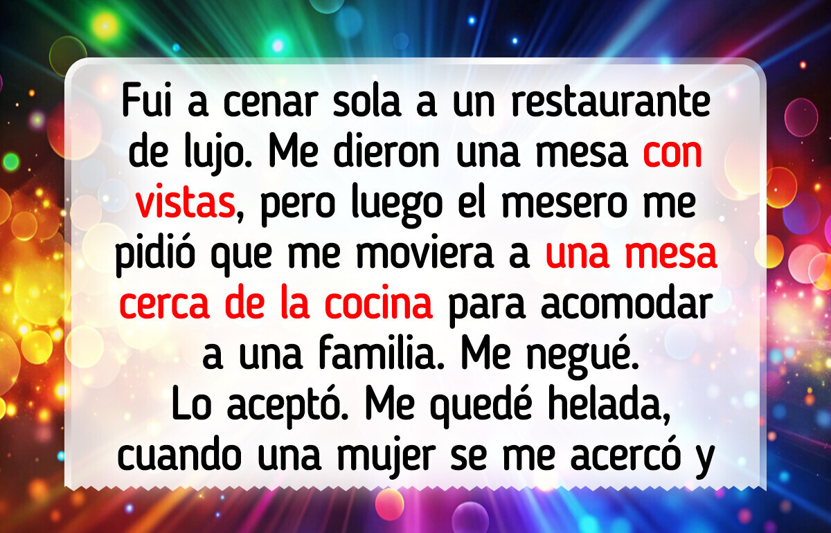 Me negué a ceder mi lugar a una familia en el restaurante: ¡es MI mesa! Me negué a ceder mi lugar a una familia en el restaurante: ¡es MI mesa!