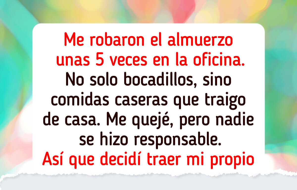Puse fin a los robos de mi comida en la oficina, pero ahora todos me llaman egoísta Puse fin a los robos de mi comida en la oficina, pero ahora todos me llaman egoísta