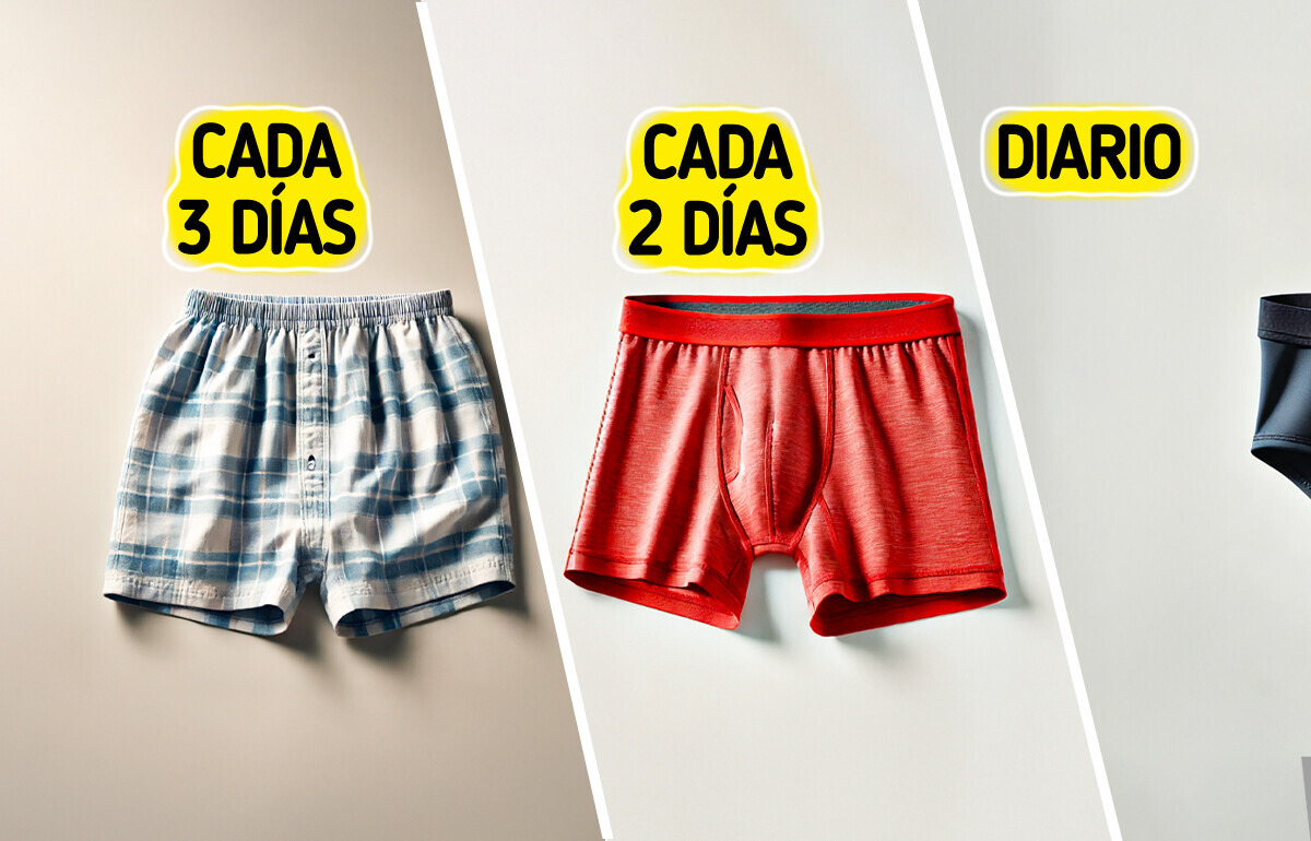 Un médico revela con qué frecuencia deberías cambiar tu ropa interior (y no es lo que imaginas) Un médico revela con qué frecuencia deberías cambiar tu ropa interior (y no es lo que imaginas)