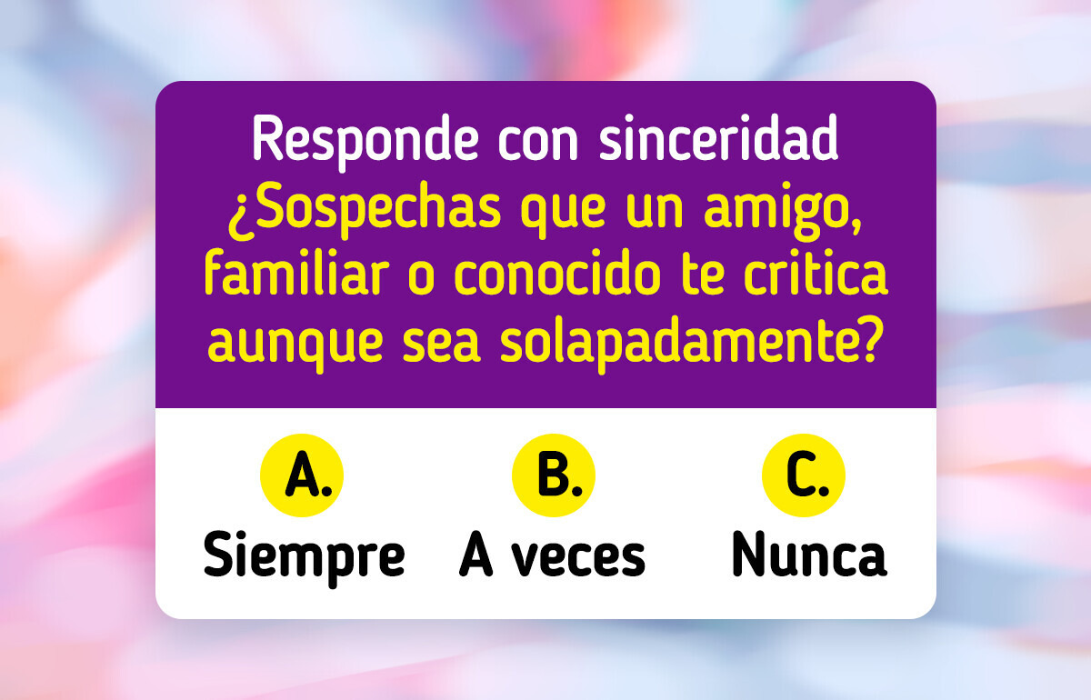 Test: Descubre qué persona de tu entorno te sonríe en la cara, pero te envidia por detrás Test: Descubre qué persona de tu entorno te sonríe en la cara, pero te envidia por detrás
