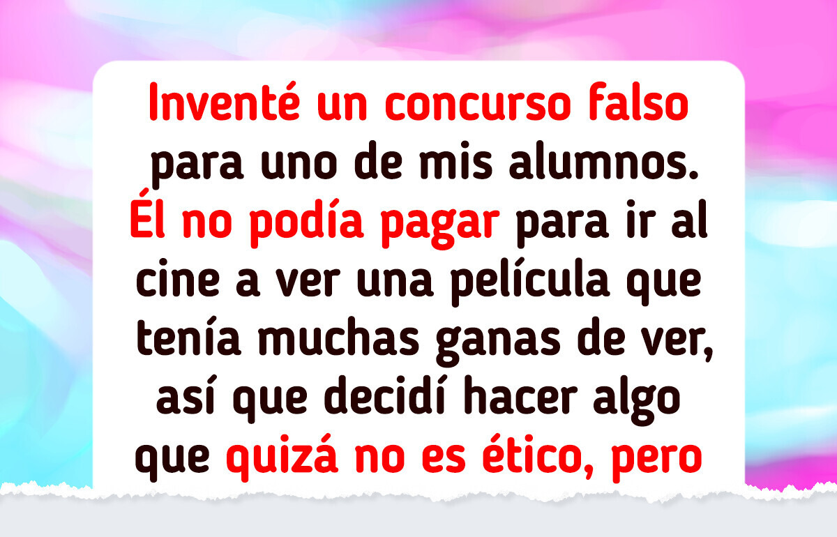La historia de un profesor que creó un concurso falso solo para beneficiar a uno de sus alumnos