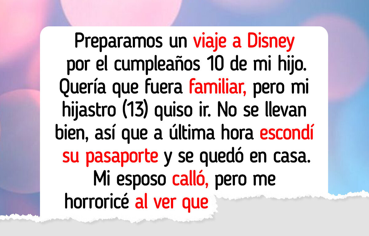 “Escondí el pasaporte de mi hijastro”: la decisión que rompió a una familia en Disney