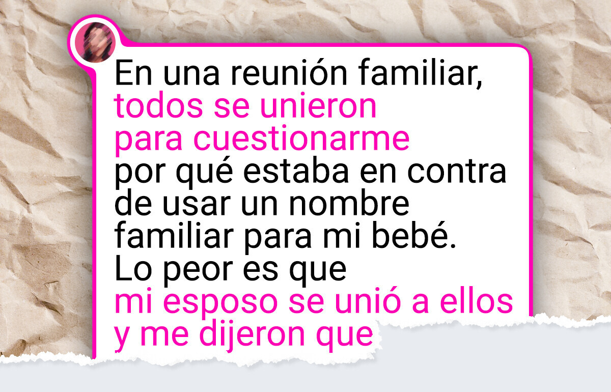 Me niego a usar un nombre heredado para mi bebé, por lo que su familia se ha enojado