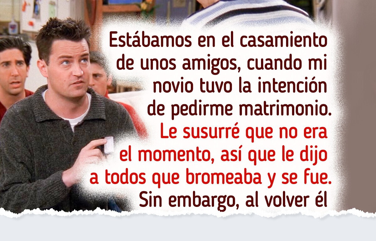 Frené la inapropiada propuesta de mi novio y su reacción fue de no creer Frené la inapropiada propuesta de mi novio y su reacción fue de no creer