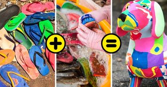 Una fundación recicla las sandalias que llegan a las playas y las transforma en bellas obras de arte