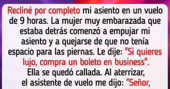Recliné mi asiento durante todo el vuelo y lo que pasó después con la mujer embarazada fue digno de una película