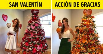 La historia de la mujer que se cansó de tener que desarmar el árbol de Navidad y comenzó a decorarlo para cada festividad