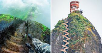 Los usuarios de Internet compartieron fotos de las escaleras más increíbles que no cualquiera se atrevería a escalar
