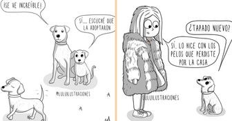 Artista argentina hace ilustraciones con su mascota como protagonista
