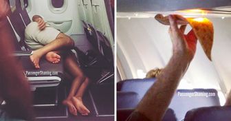 21 Fotos publicadas por una ex aeromoza que muestran a los pasajeros más extravagantes que puedes encontrar a bordo de un avión
