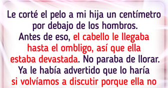 Le corté el cabello a mi hija de 7 años, aunque ella no quería