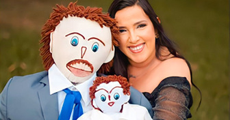 Una mujer se enamoró y formó una familia con un muñeco de trapo