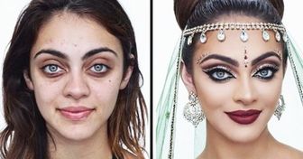 19 Personas que cambiaron totalmente después de maquillarse