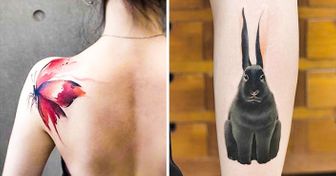 Artista china crea tatuajes sofisticados, usando una técnica rara de acuarela
