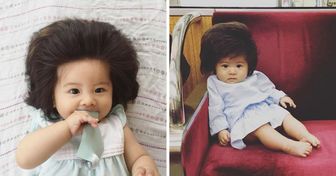 Padres comparten fotos de sus bebés que nacieron con mucho cabello y que enloquecen a todos en Internet