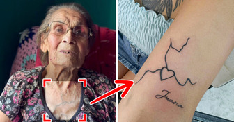 11 Nietos se tatuaron un corazón inspirado en las venas del pecho de su abuela