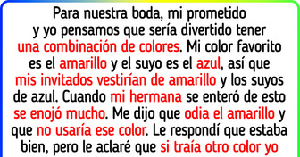 Se casó y su hermana no quiso usar los colores que ella pidió; entonces reaccionó como nadie lo esperaba