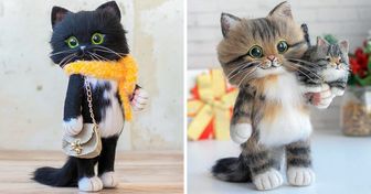 Una chica de Rusia crea gatitos de fieltro que parecen recién salidos de un cuento infantil