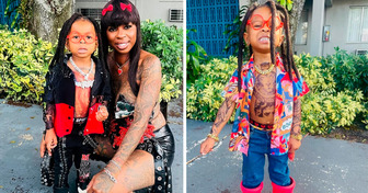 Madre llena de tatuajes el cuerpo de su su hijo y lo hace ver como un adulto en miniatura