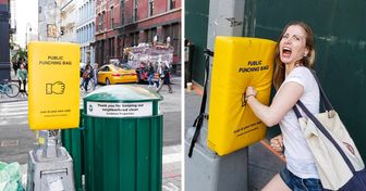 Colocan sacos de boxeo en las calles de Manhattan para que las personas puedan liberar su frustración