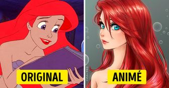 Así es cómo lucirían algunos personajes de Disney si fueran animé