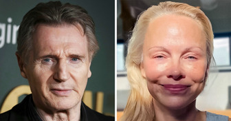 Liam Neeson se declara “locamente enamorado” de Pamela Anderson, y su reacción no se hace esperar