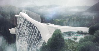 Un arquitecto desarrolló un proyecto de hotel en los Alpes ¡Y es fantástico!