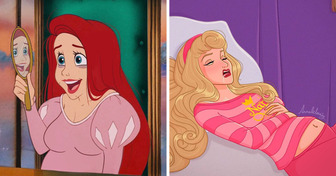 Una ilustradora convierte a las princesas de Disney en mamás y nos muestra cómo se verían antes y después del parto