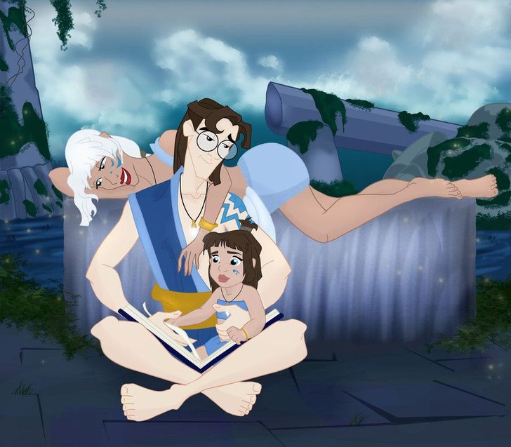 Una artista imaginó cómo se verían 18 parejas de Disney si tuviesen hijos