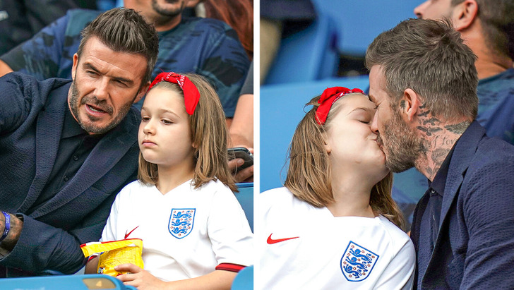 David Beckham explica por qué besa en la boca a su hija de 11 años