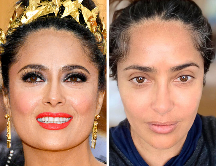 15 Fotos de famosas que prueban que toda mujer es bella con y sin maquillaje