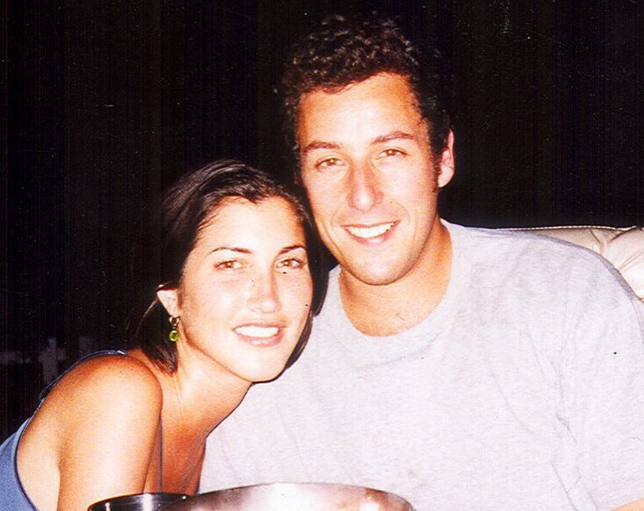Adam Sandler and his wife when they were younger.