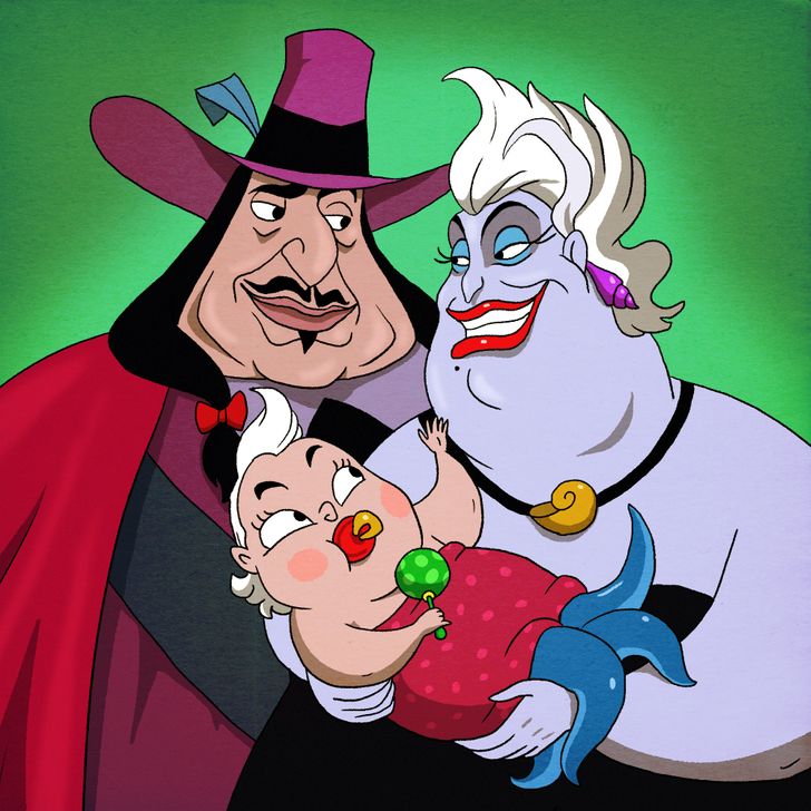 maldición marxista Confuso Genial imaginó a 20 villanos de Disney en pareja y maliciosamente enamorados